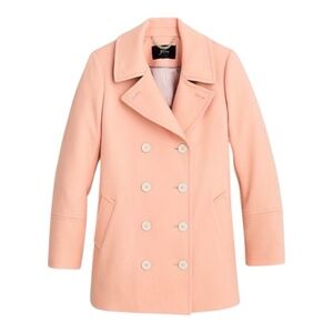 J. Crew Peacoat Double-Serge Wool Faded Guava 6 NWT